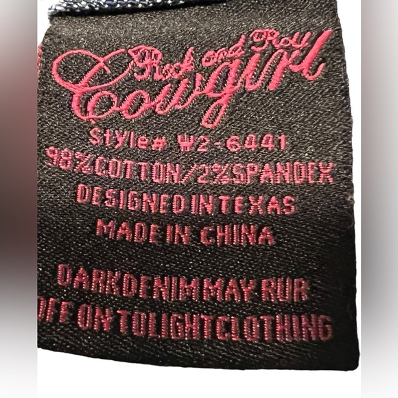 Rock & Roll Cowgirl Bootcut Jeans Womens Size 30Mid Rise Stretch - Picture 5 of 12